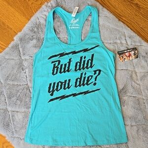 Off Road Vixens Blue Grapic Print Tank Top, Womens Medium, NWT